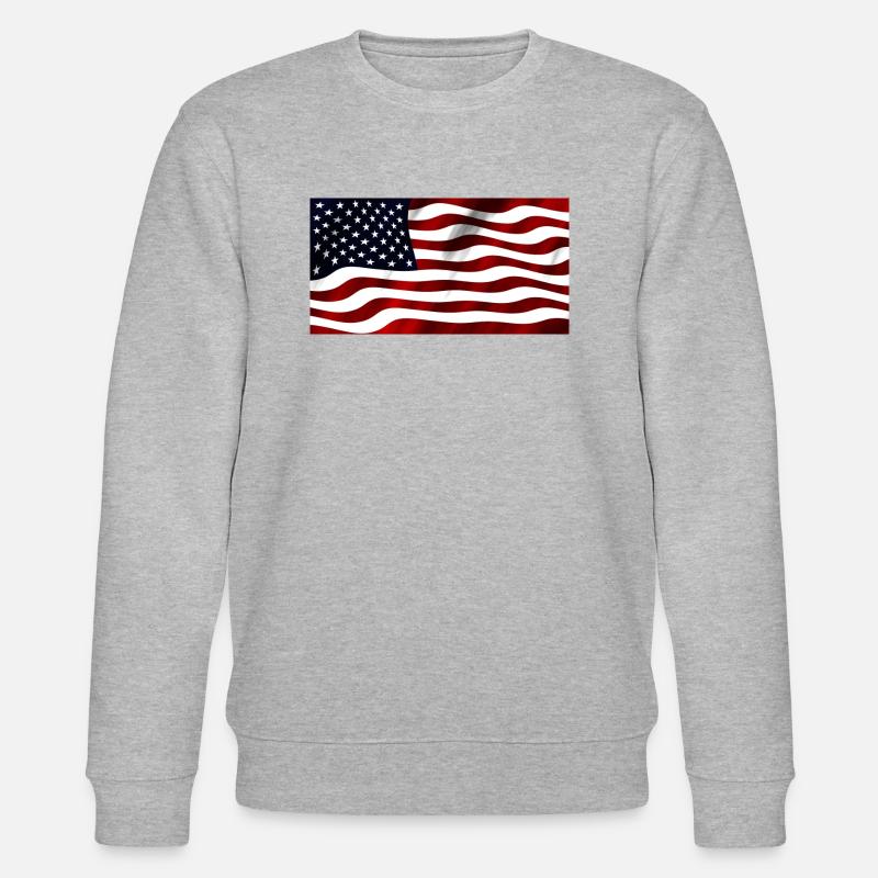 US Flagge - Stanley/Stella Unisex Bio-Sweatshirt CHANGER  - Grau meliert