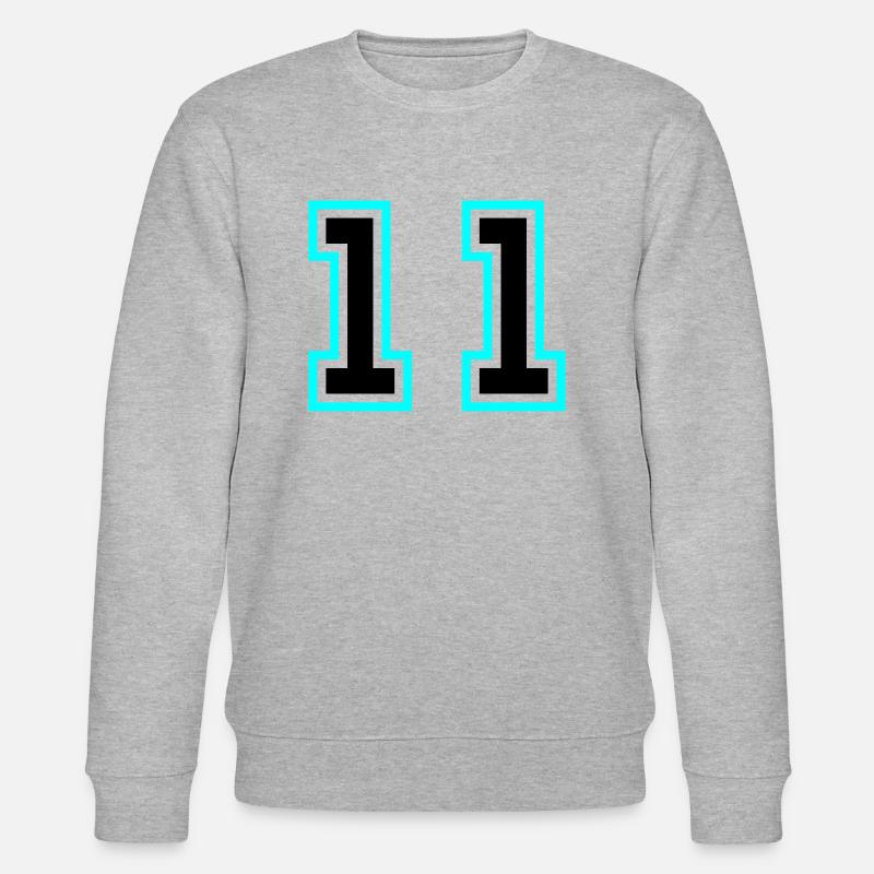 11 Zahl symbol - Stanley/Stella Unisex Bio-Sweatshirt CHANGER  - Grau meliert
