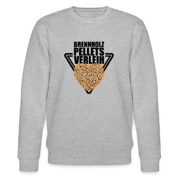 Brennholz Pellets Verleih - Stanley/Stella Unisex Bio-Sweatshirt CHANGER  - Grau meliert - Vorne - Nik (191cm) & Marisol (170cm)