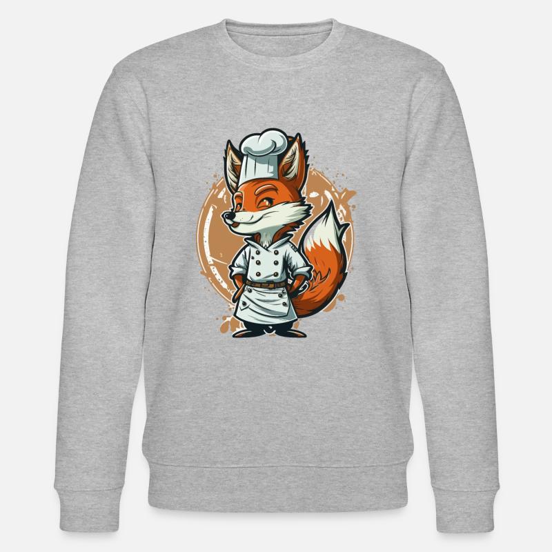 Die Küche der Füchse - Stanley/Stella Unisex Bio-Sweatshirt CHANGER  - Grau meliert