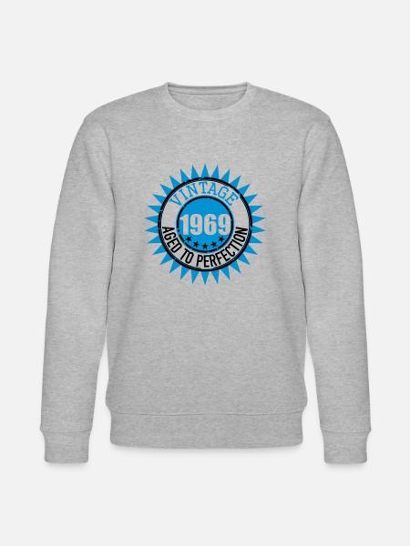 Vintage 1969 - Stanley/Stella Uniseks bio-sweatshirt CHANGER  - grijs gemêleerd