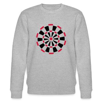 dartscheibe dart - Stanley/Stella Unisex Bio-Sweatshirt CHANGER  - Grau meliert - Vorne - Nik (191cm) & Marisol (170cm)