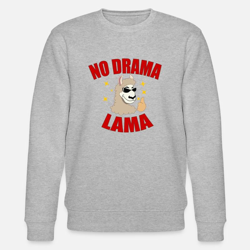 No Drama Lama! - Stanley/Stella Unisex Bio-Sweatshirt CHANGER - Grau meliert