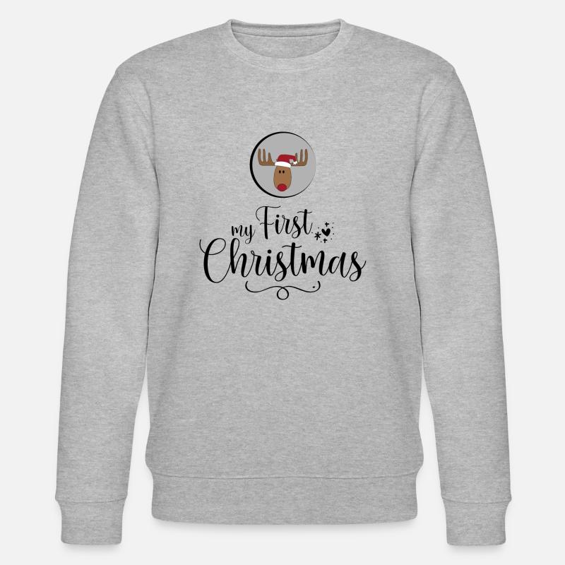my first Christmas - Stanley/Stella Unisex Bio-Sweatshirt CHANGER - Grau meliert