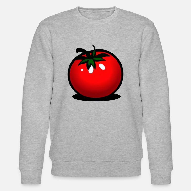Tomaten Comic Tomate süß Cartoon 8 - Stanley/Stella Unisex Bio-Sweatshirt CHANGER  - Grau meliert