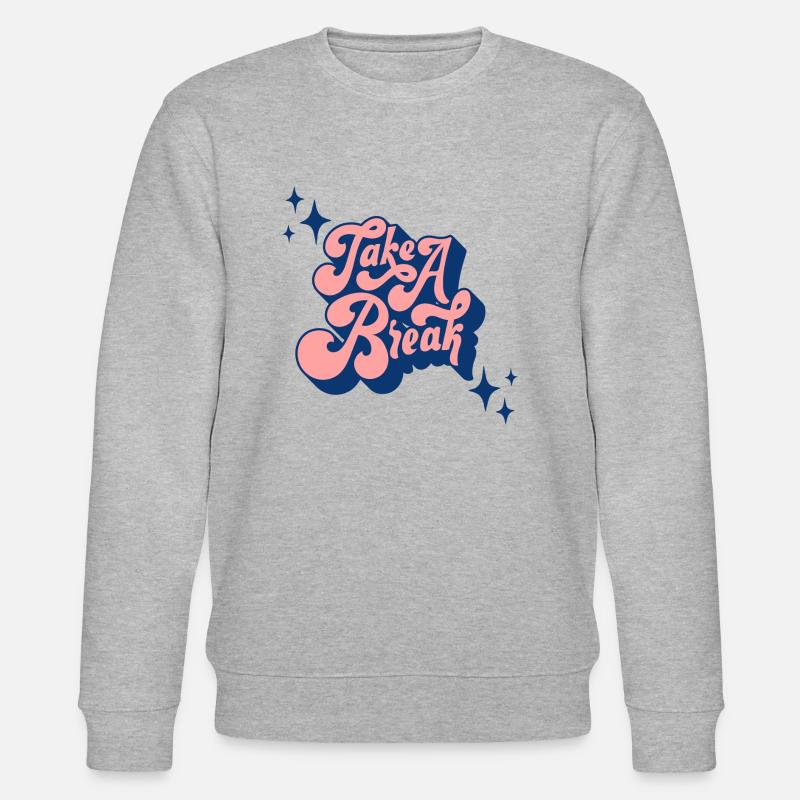 TAKE A BREAK - Stanley/Stella Unisex Bio-Sweatshirt CHANGER  - Grau meliert