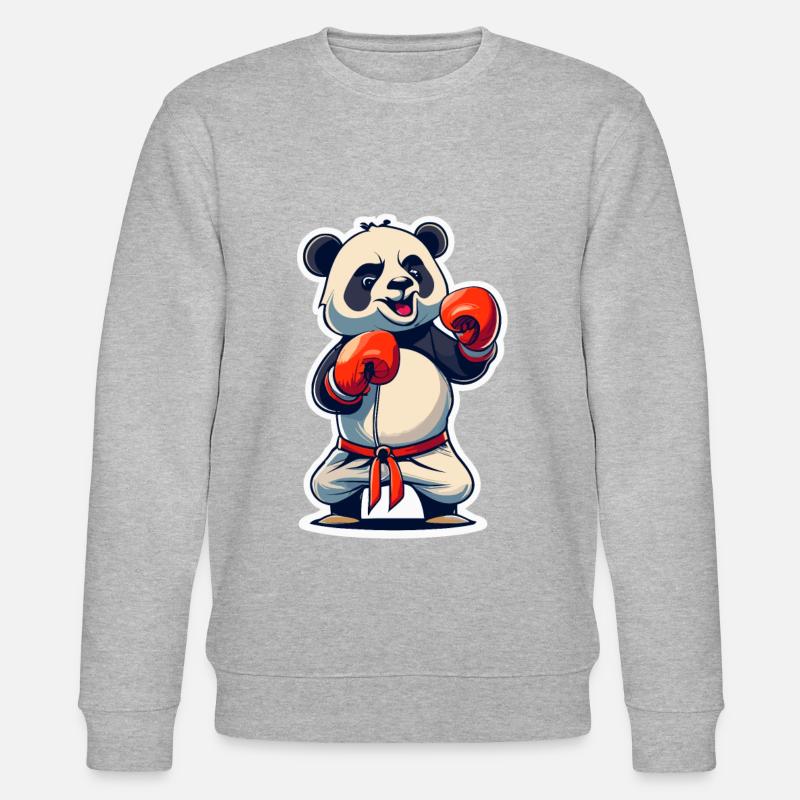 Panda Boxing - Stanley/Stella CHANGER Unisex Organic Sweatshirt - heather grey