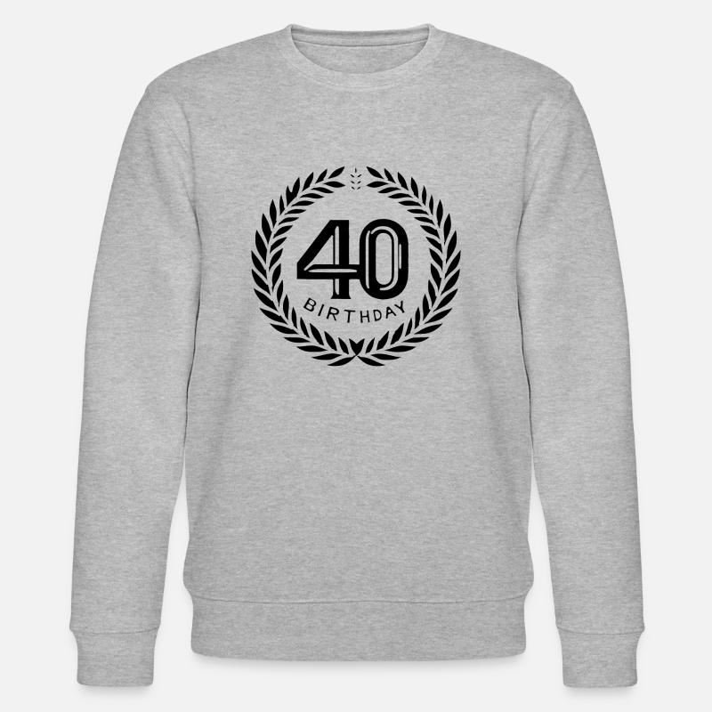 Vierzig 40 - Stanley/Stella Unisex Bio-Sweatshirt CHANGER  - Grau meliert