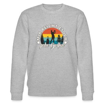 Golf Spielen Golfen lustiges Golfspieler Geschenk - Stanley/Stella Unisex Bio-Sweatshirt CHANGER  - Grau meliert - Vorne - Nik (191cm) & Marisol (170cm)