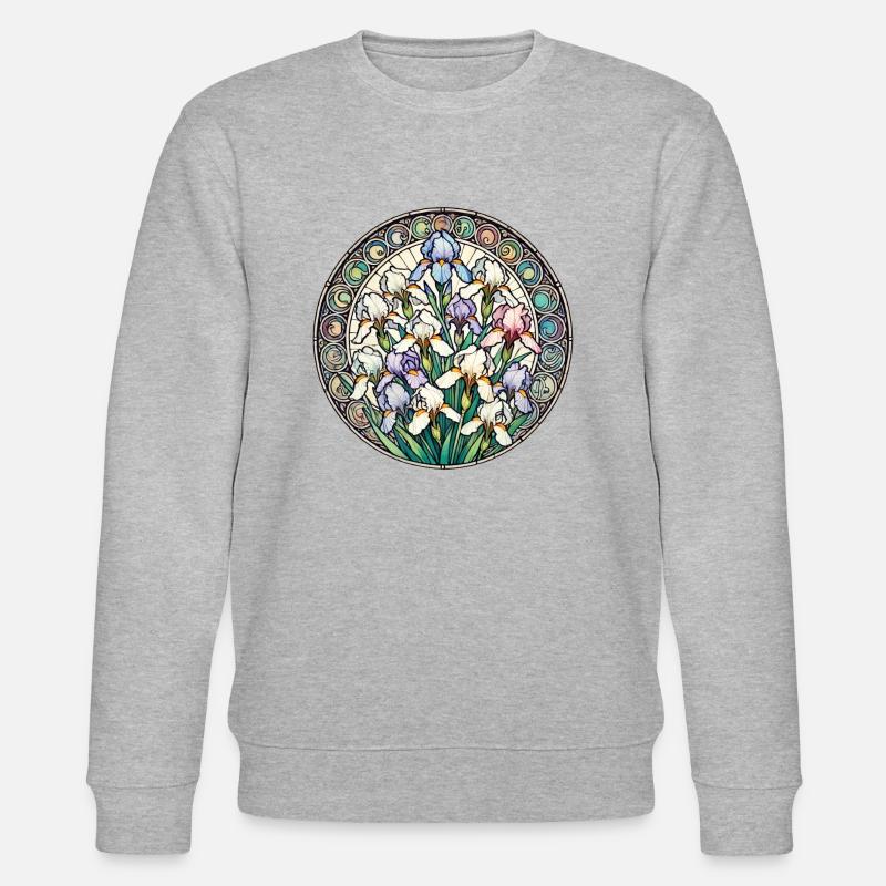 Schwertlilien - Stanley/Stella Unisex Bio-Sweatshirt CHANGER  - Grau meliert