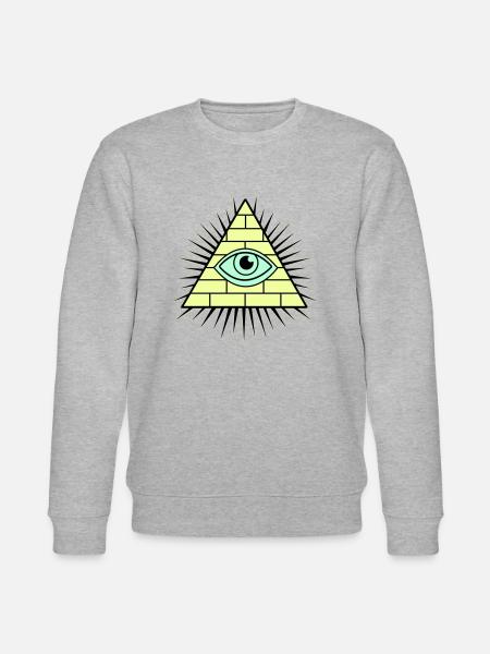 Illuminati Pyramide - Stanley/Stella Unisex Bio-Sweatshirt CHANGER  - Grau meliert