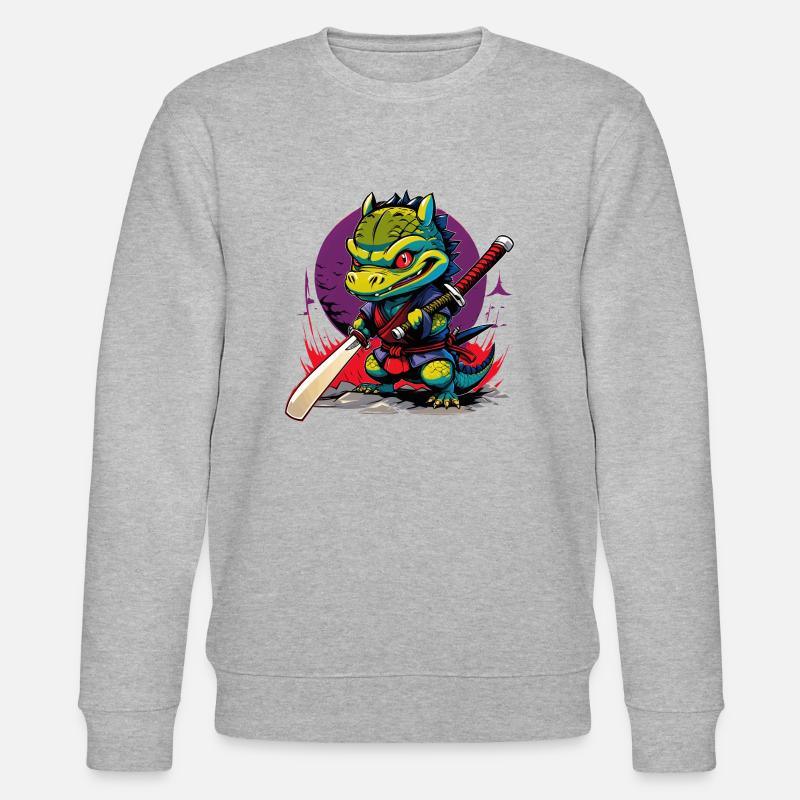 Ninja-Drache 1 - Stanley/Stella Unisex Bio-Sweatshirt CHANGER  - Grau meliert