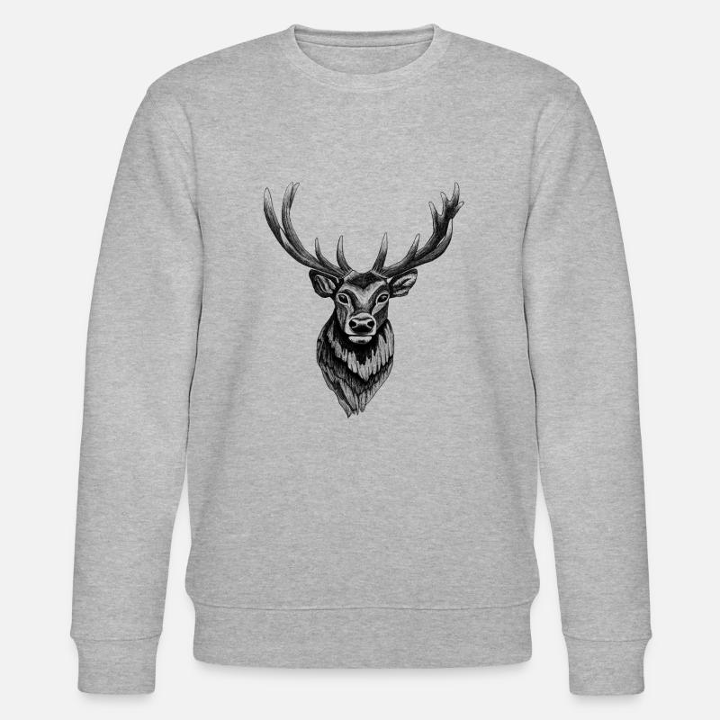 Hirsch - Stanley/Stella Unisex Bio-Sweatshirt CHANGER  - Grau meliert