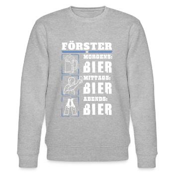 Mon quotidien de forestier - Sweat bio CHANGER Stanley/Stella Unisexe - gris chiné - Devant - Nik (191cm) & Marisol (170cm)