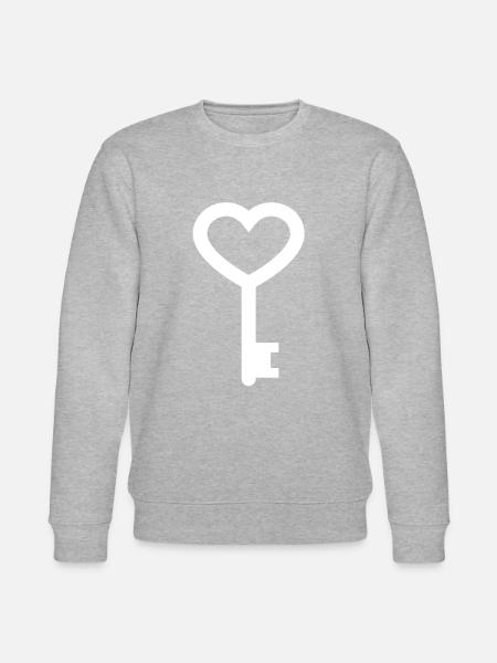 Key to the heart - Stanley/Stella CHANGER Unisex Organic Sweatshirt - heather grey