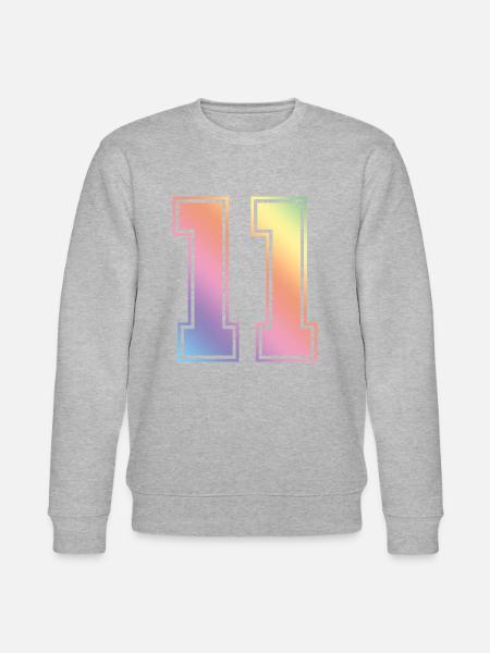 11 Zahl Bunt - Stanley/Stella Unisex Bio-Sweatshirt CHANGER  - Grau meliert