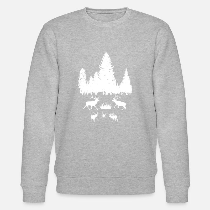 Hirsche im Wald mit Bäume - Stanley/Stella Unisex Bio-Sweatshirt CHANGER  - undefined