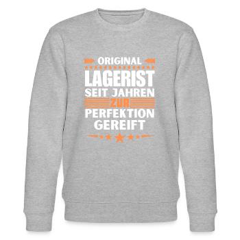 Warehouse clerk matured to perfection - Stanley/Stella CHANGER Unisex Organic Sweatshirt - heather grey - Front - Nik (191cm) & Marisol (170cm)