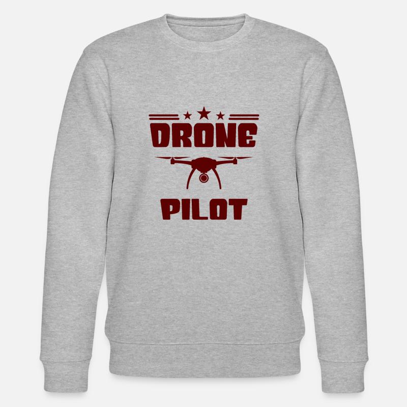 Pilote de drone drone volant - Sweat bio CHANGER Stanley/Stella Unisexe - gris chiné