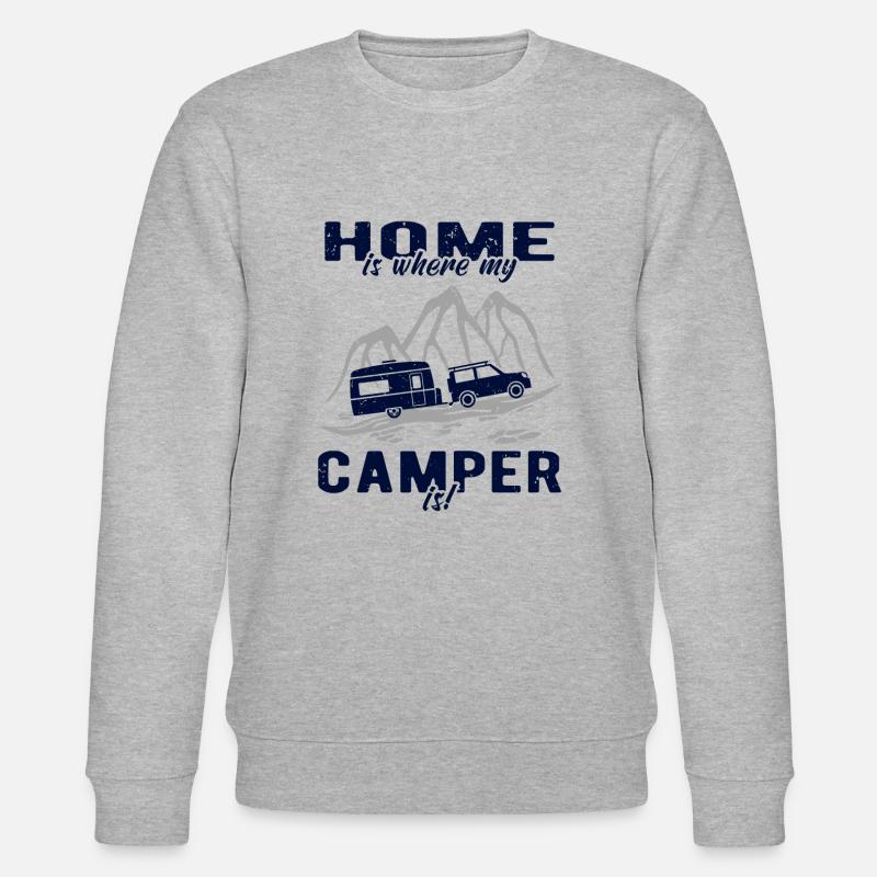 Wohnwagen Zuhause Camper - Stanley/Stella Unisex Bio-Sweatshirt CHANGER  - Grau meliert