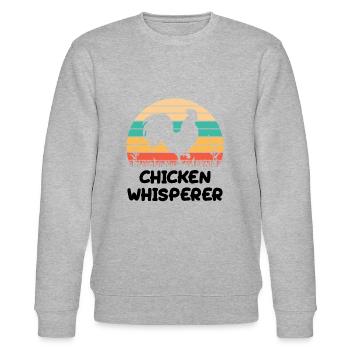 Chicken Whisperer - Stanley/Stella Unisex Bio-Sweatshirt CHANGER  - Grau meliert - Vorne - Nik (191cm) & Marisol (170cm)