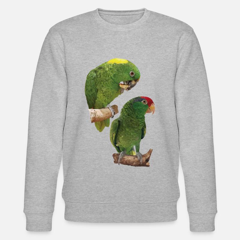 Perroquets - Sweat bio CHANGER Stanley/Stella Unisexe - gris chiné