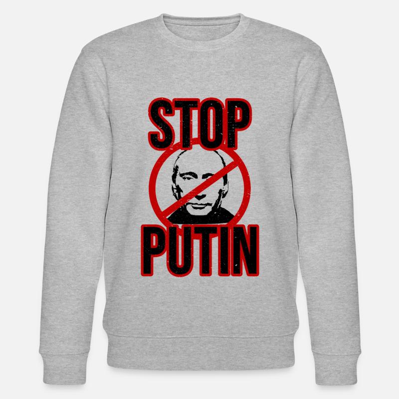 Arrêtez Poutine - Sweat bio CHANGER Stanley/Stella Unisexe - gris chiné