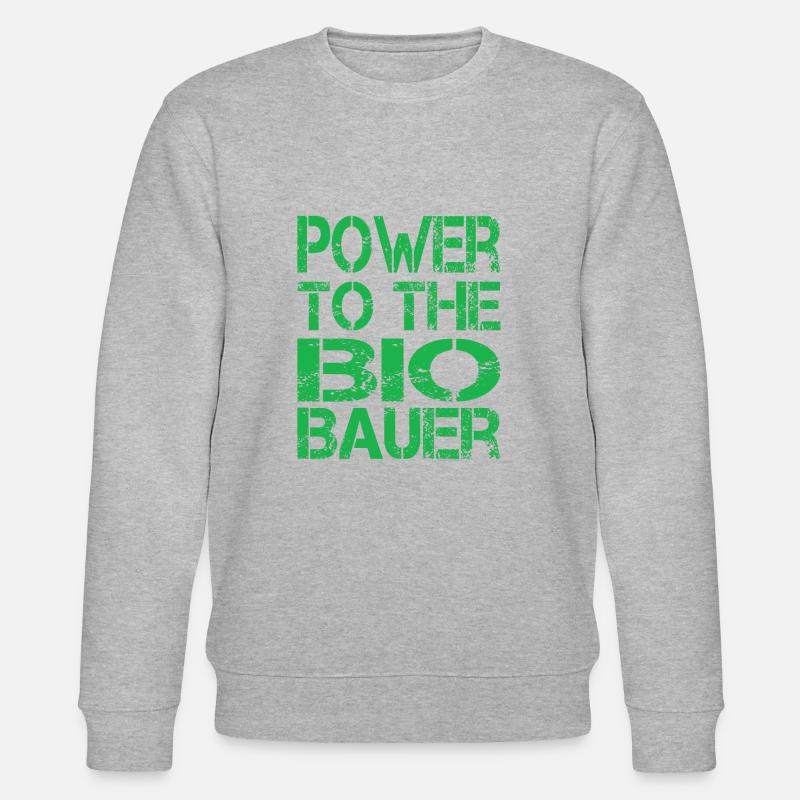 Power To The Bio Bauer - Stanley/Stella Unisex Bio-Sweatshirt CHANGER  - Grau meliert