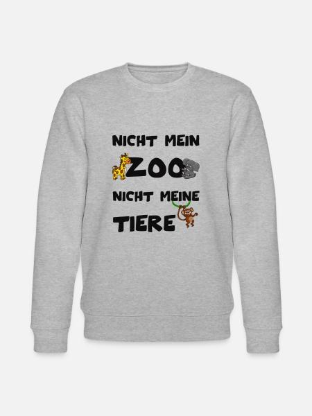 Nicht mein Zoo nicht meine Tiere - lustiger Spruch - Stanley/Stella Unisex Bio-Sweatshirt CHANGER - Grau meliert