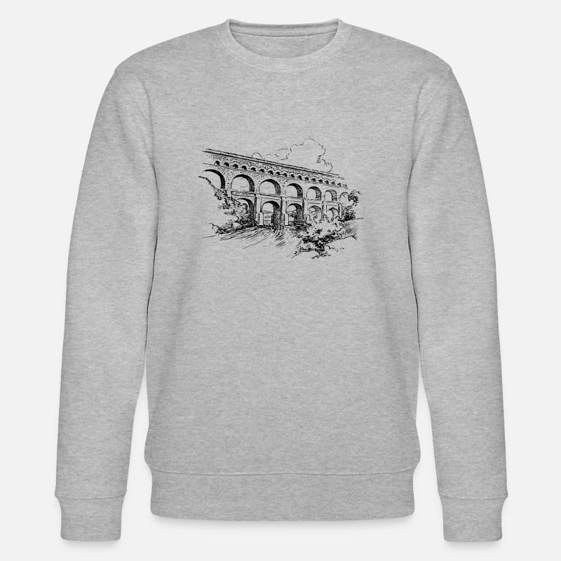 pont pont bauen2 architecture architecture - Sweat bio CHANGER Stanley/Stella Unisexe - gris chiné