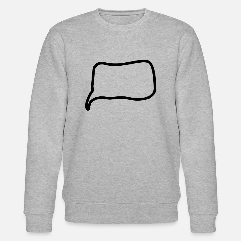 Speech bubble line - Stanley/Stella CHANGER Unisex Organic Sweatshirt - heather grey