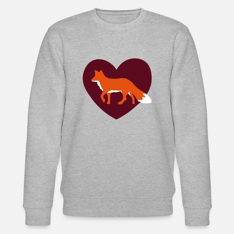 Fuchs - Fox - Renard - Stanley/Stella Unisex Bio-Sweatshirt CHANGER  - Grau meliert