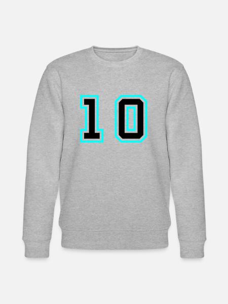 10 Zahl symbol - Stanley/Stella Unisex Bio-Sweatshirt CHANGER  - Grau meliert