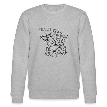 Frankreich - Stanley/Stella Unisex Bio-Sweatshirt CHANGER  - Grau meliert - Vorne - Nik (191cm) & Marisol (170cm)