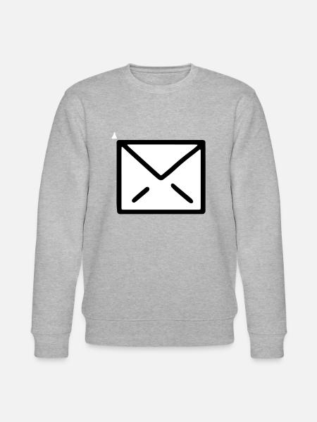 Messaggio di busta dell'icona dell'icona della lettera del simbolo della lettera - Felpa ecologica unisex CHANGER di Stanley/Stella - grigio melange