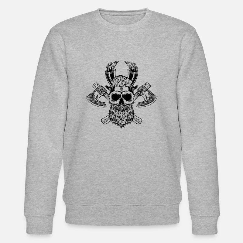 WIKINGER VIKINGS WALHALLA - Stanley/Stella Unisex Bio-Sweatshirt CHANGER  - Grau meliert