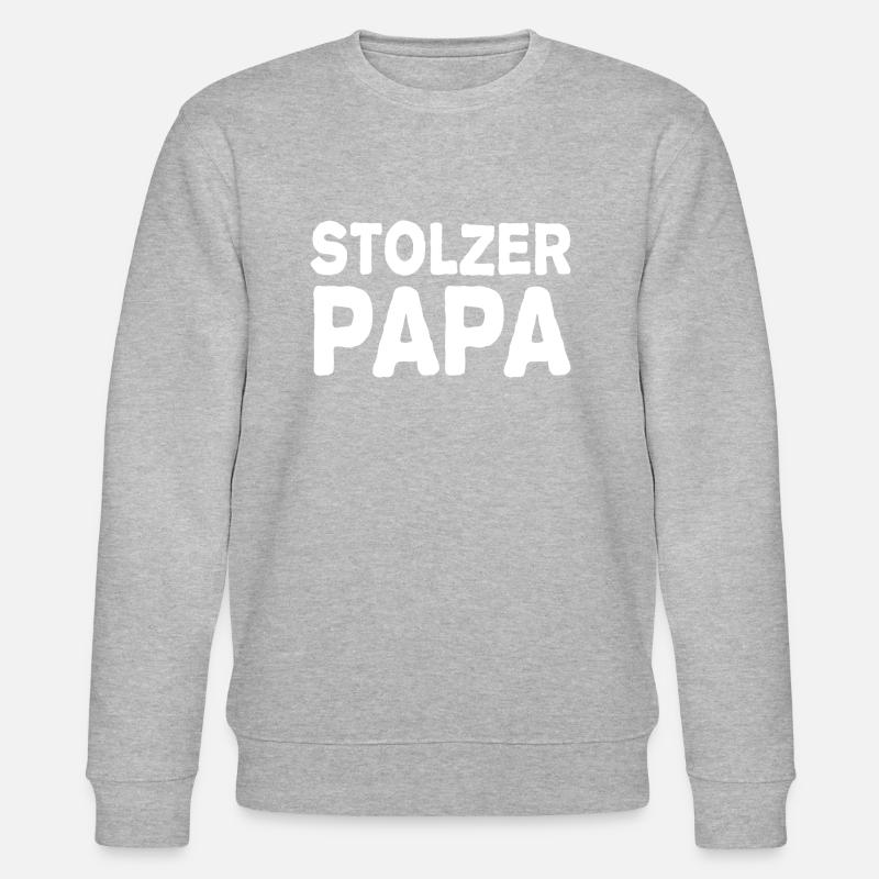 Stolzer Papa - Stanley/Stella Unisex Bio-Sweatshirt CHANGER  - Grau meliert
