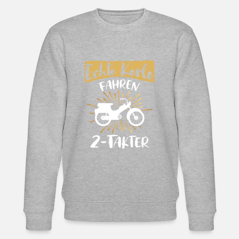 Zweitakter Moped Mofa Spruch - Stanley/Stella Unisex Bio-Sweatshirt CHANGER  - Grau meliert