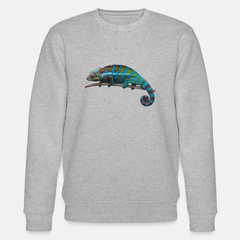 Chamäleon - Blau - Stanley/Stella Unisex Bio-Sweatshirt CHANGER  - Grau meliert