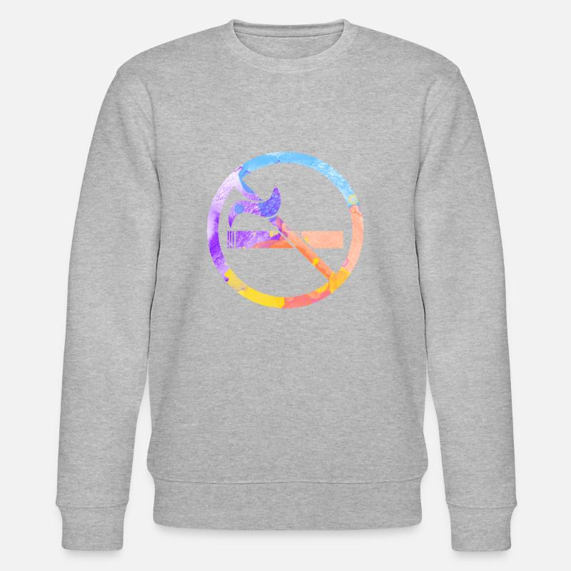 Rauchen verboten - Stanley/Stella Unisex Bio-Sweatshirt CHANGER  - Grau meliert