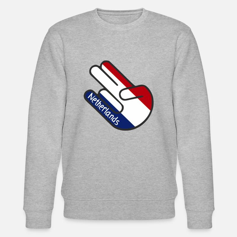 Shocker Netherlands Geschenk - Stanley/Stella Unisex Bio-Sweatshirt CHANGER  - Grau meliert