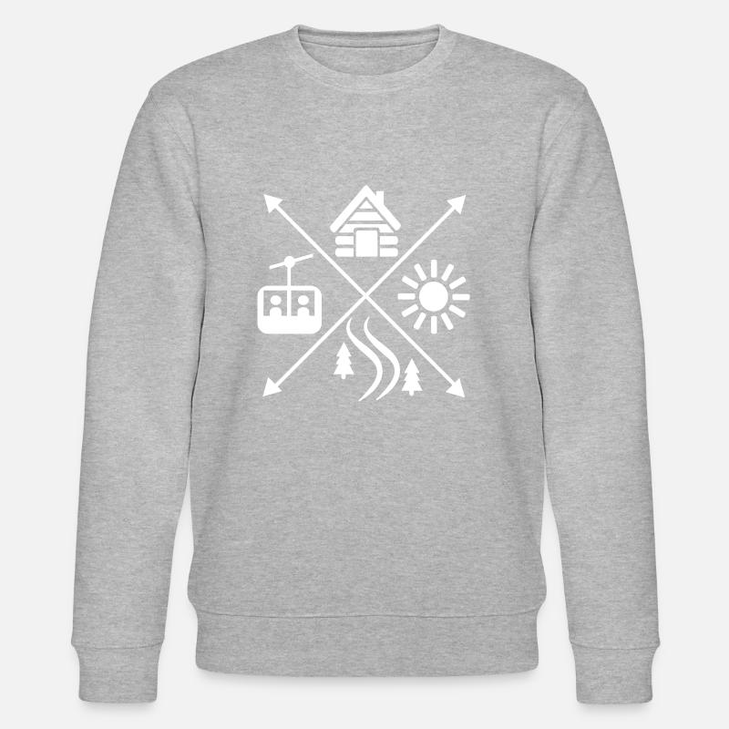 Ski - Stanley/Stella Unisex Bio-Sweatshirt CHANGER  - Grau meliert
