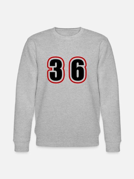 36 Number College - Stanley/Stella CHANGER Unisex Organic Sweatshirt - heather grey