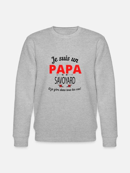 Papa SAVOYARD - Sweat bio CHANGER Stanley/Stella Unisexe - gris chiné