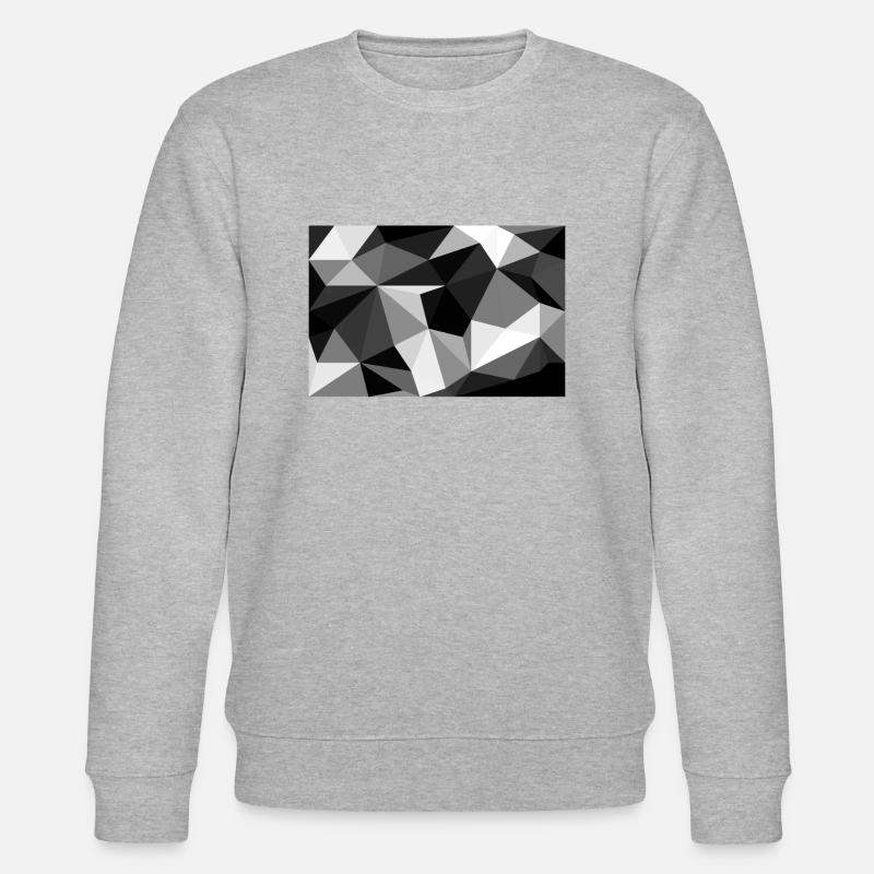 Polygon Black and White - Stanley/Stella CHANGER Unisex Organic Sweatshirt - heather grey