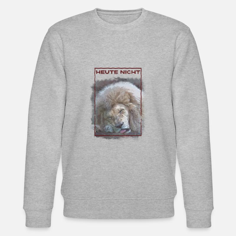 Heute Nicht Löwe - Stanley/Stella Unisex Bio-Sweatshirt CHANGER  - Grau meliert
