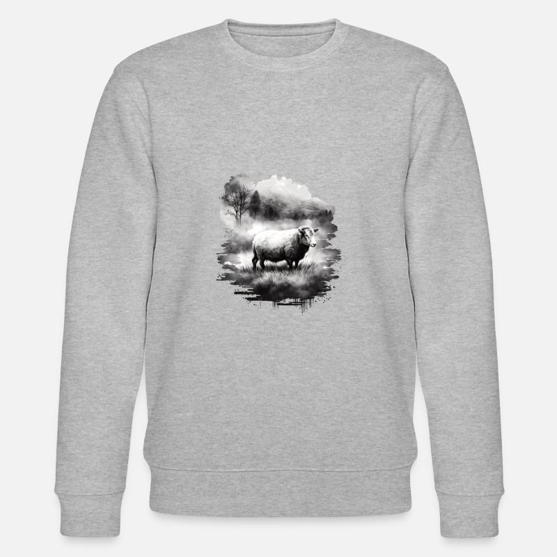 Sheep Landscape - Stanley/Stella Unisex Bio-Sweatshirt CHANGER  - Grau meliert