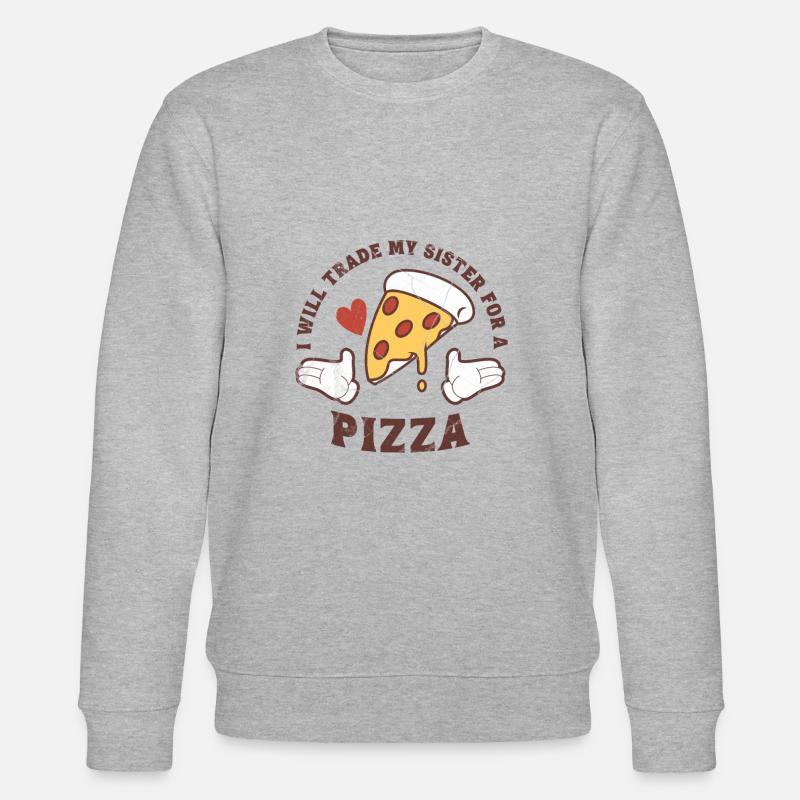 Échange de pizzas - Sweat bio CHANGER Stanley/Stella Unisexe - gris chiné