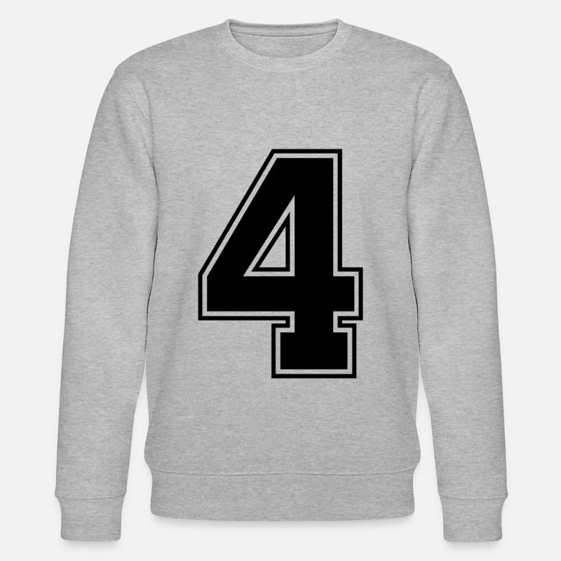 4 nombre de maillots - Sweat bio CHANGER Stanley/Stella Unisexe - gris chiné