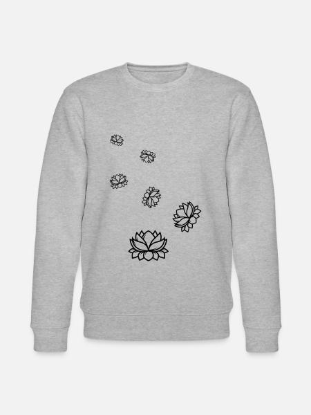 Water Rose Icon Icon - Stanley/Stella CHANGER Unisex Organic Sweatshirt - heather grey